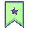 Flat Label B Star G icon